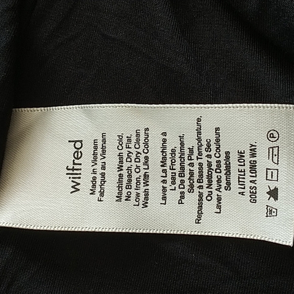 Wilfred Nuage Bodysuit Black V Neck Ruffles Sz S - Picture 6 of 7